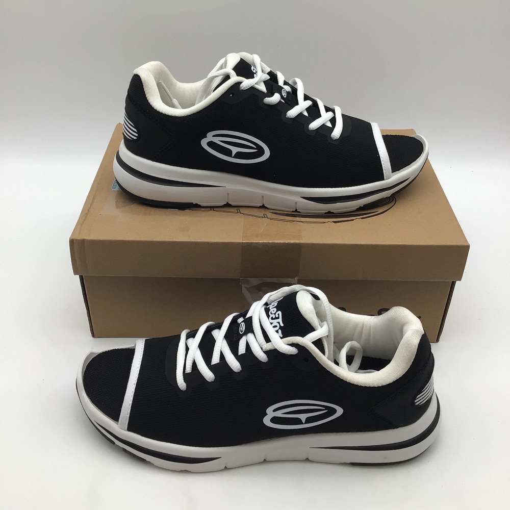 OpeToz DAL JAS 4 Womens Size 9.5 Open Toe Athletic Sneakers Black White NEW